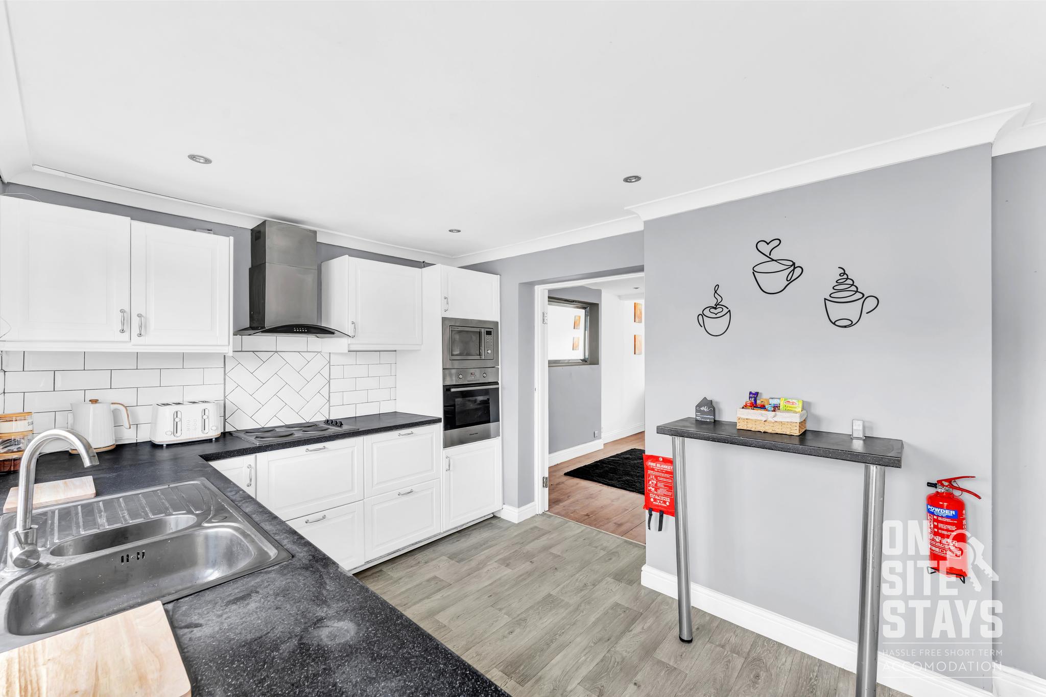 On Site Stays - 3 bedrooms with a 2 car driveway.5