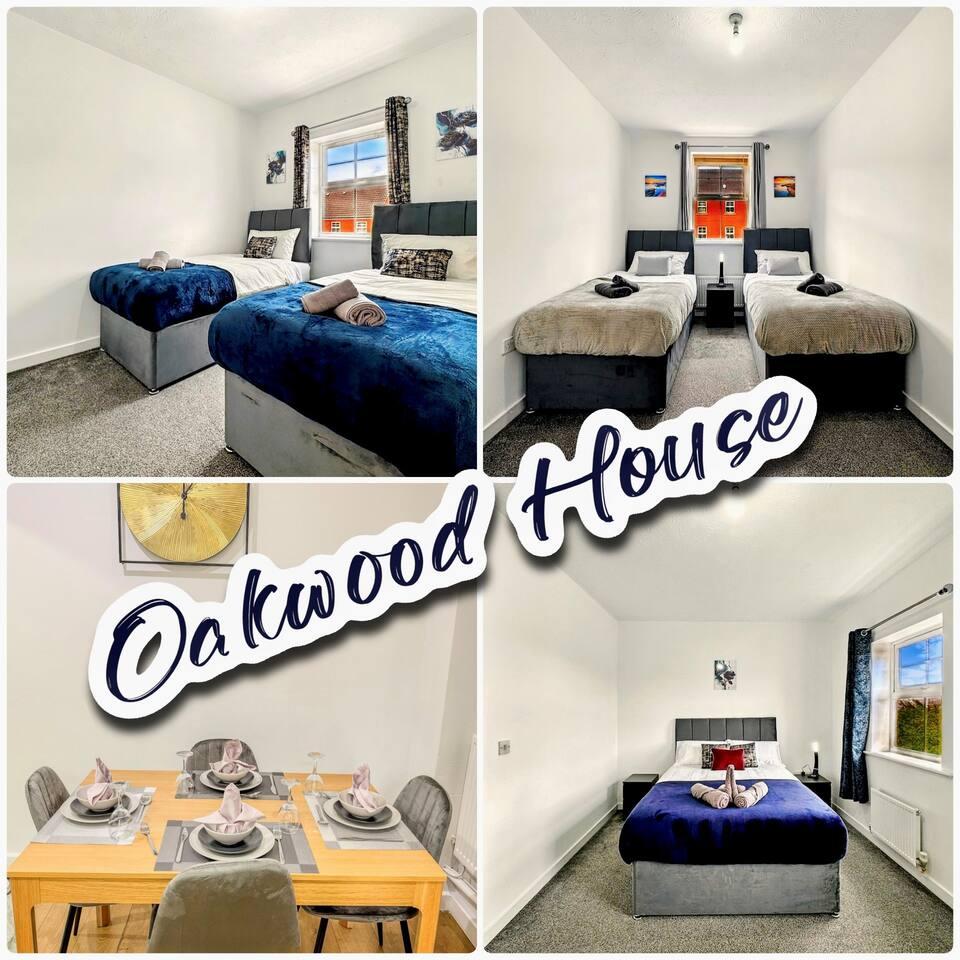 Oakwood House | Sleeps 11 | Work & Leisure|Parking